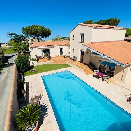 Annexe Des Pins - Studio Gite Avec Piscine & Climatisation Villeneuve-les-Beziers Exterior photo